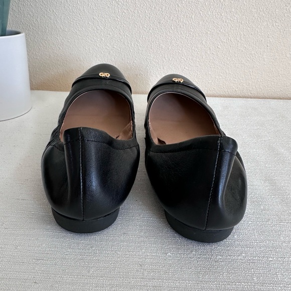 Cole Haan Black Leather Patent Cap Toe Stretch Ballet Flats Women’s 8.5B - Picture 9 of 12